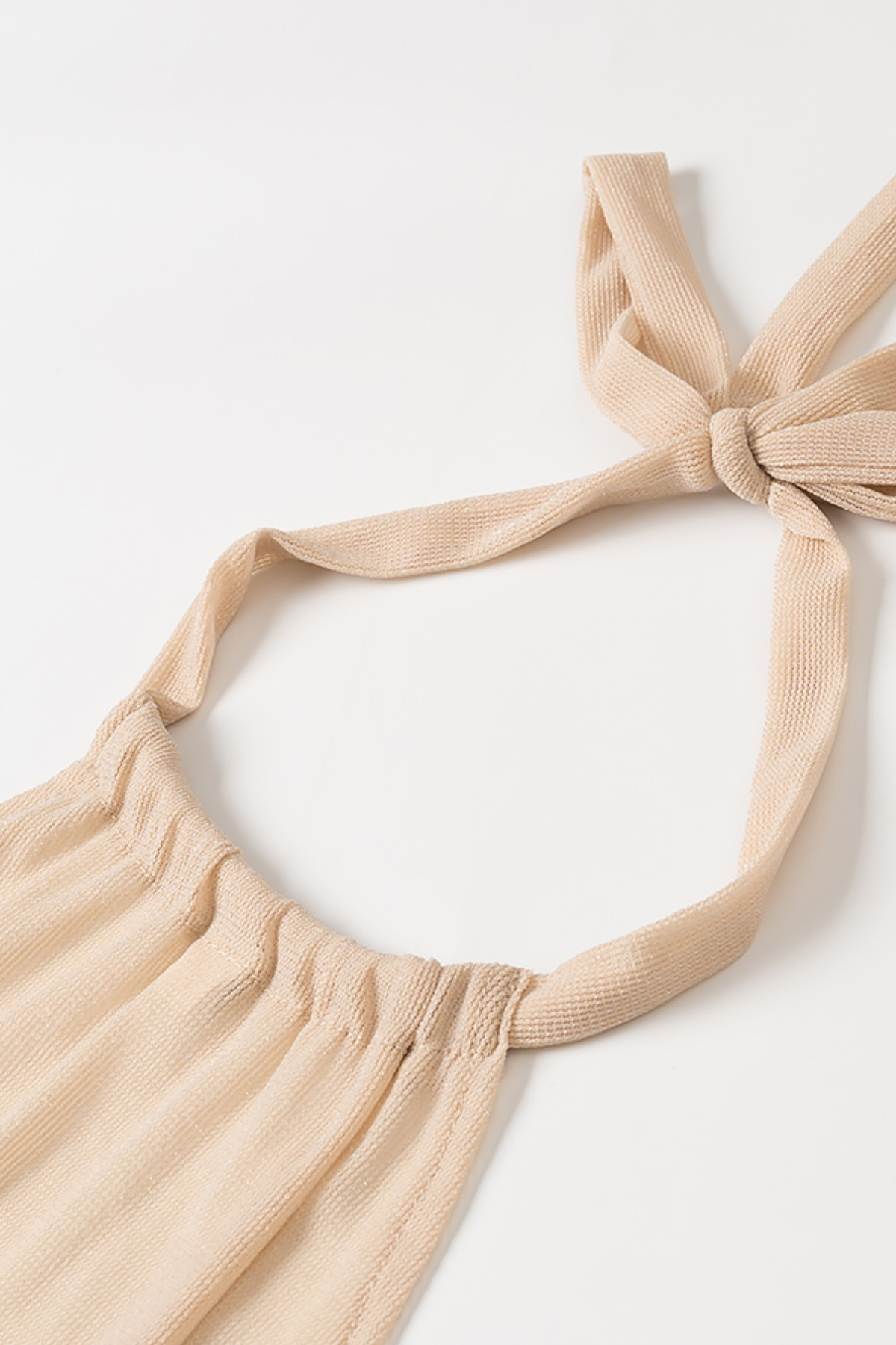 Solid Halter Crop Top & Slit Maxi Skirt Set