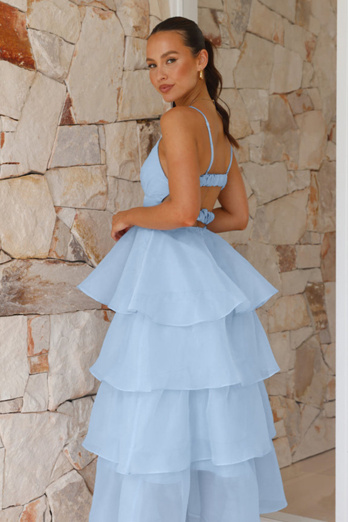 Ruffle Spaghetti Strap Dress