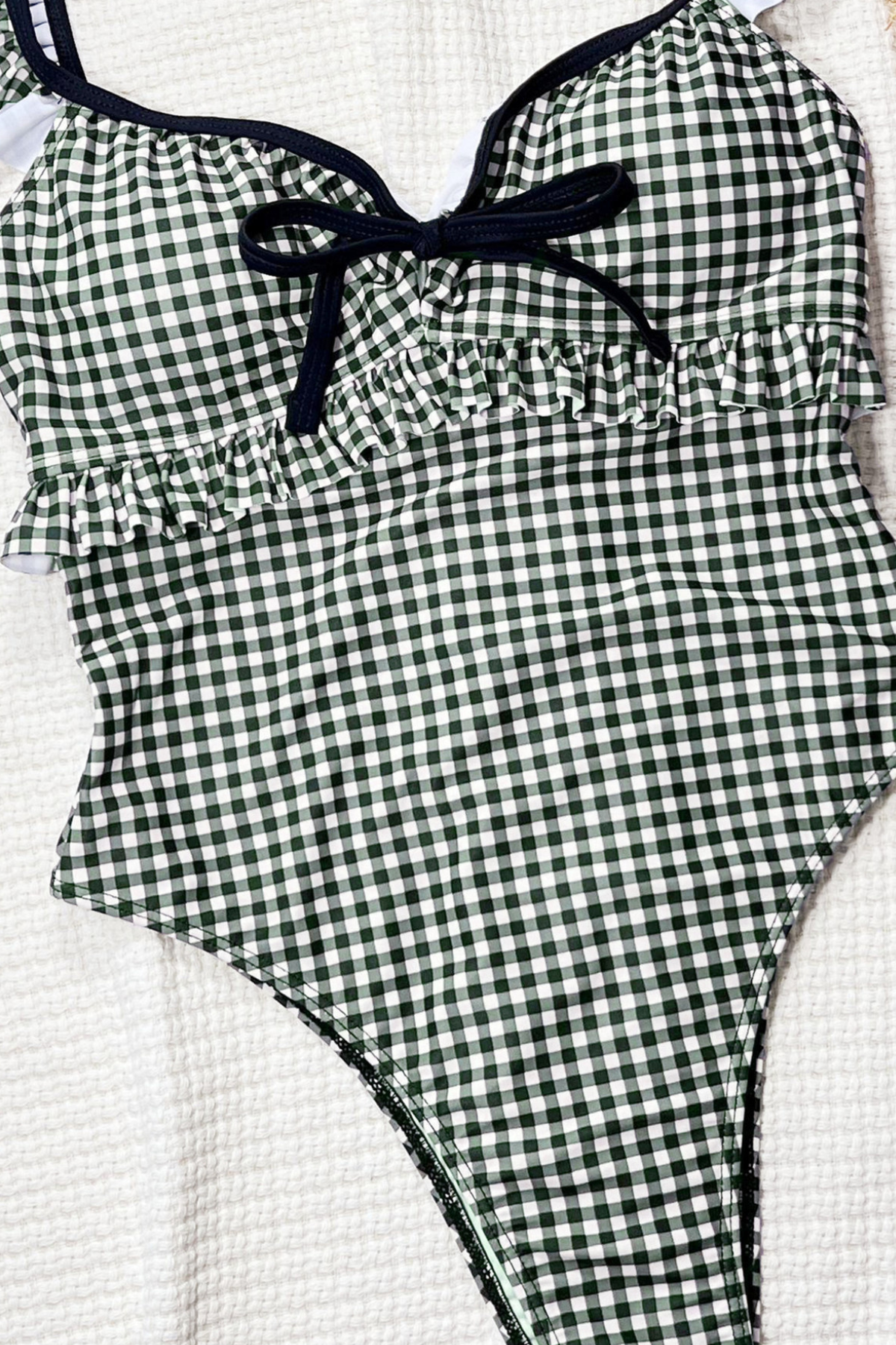 Retro Plaid One-Piece Swimsuit