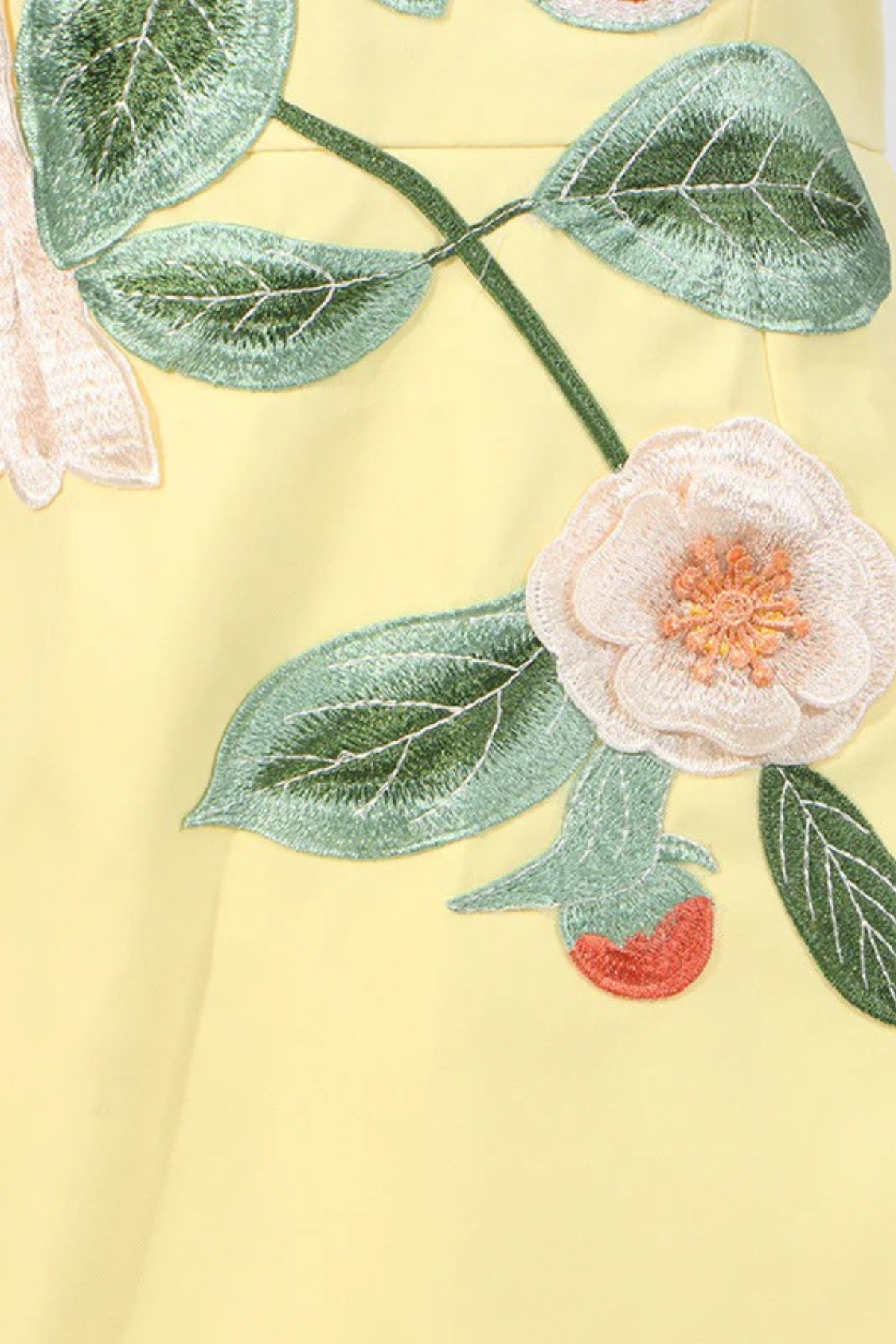 3D Floral Embroidered Mini Dress