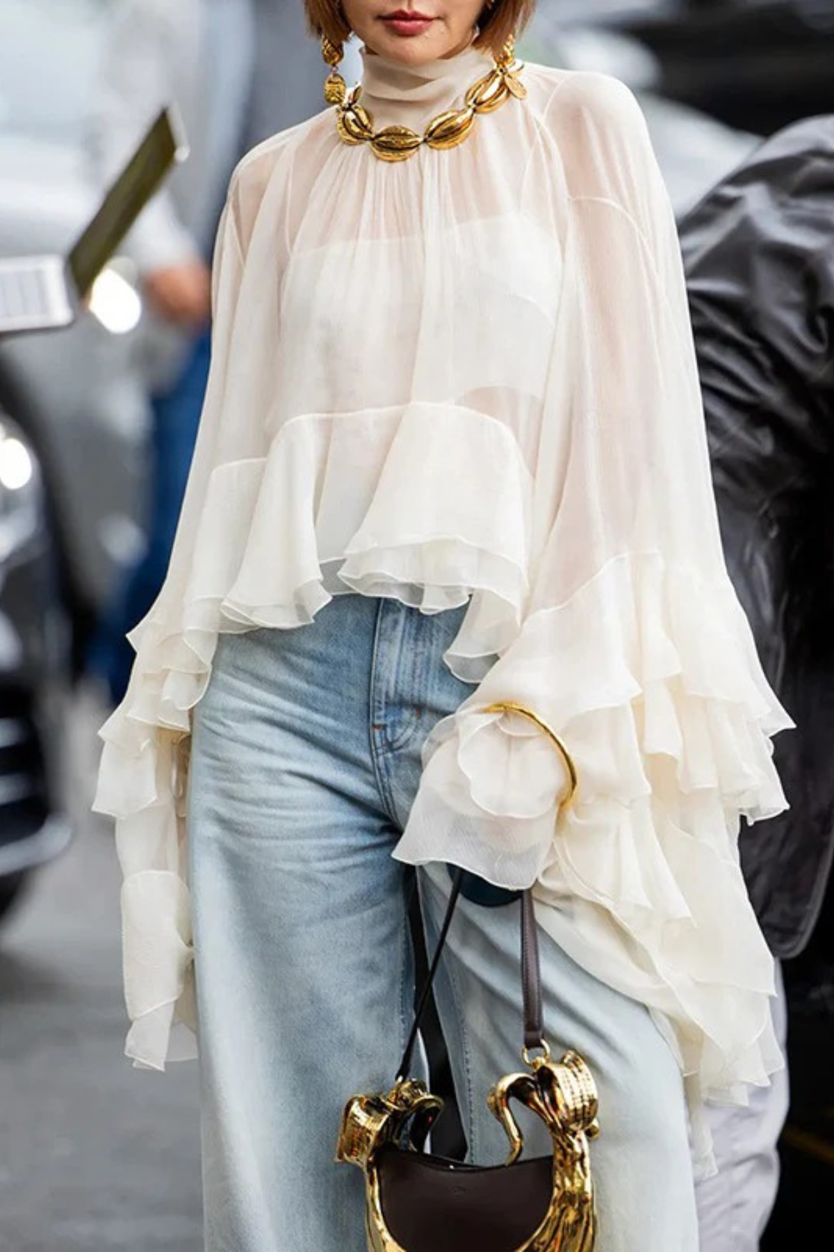 Ruffled Collar Blouse