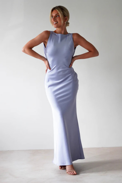 Backless Tie Detail Cutout Maxi Dress