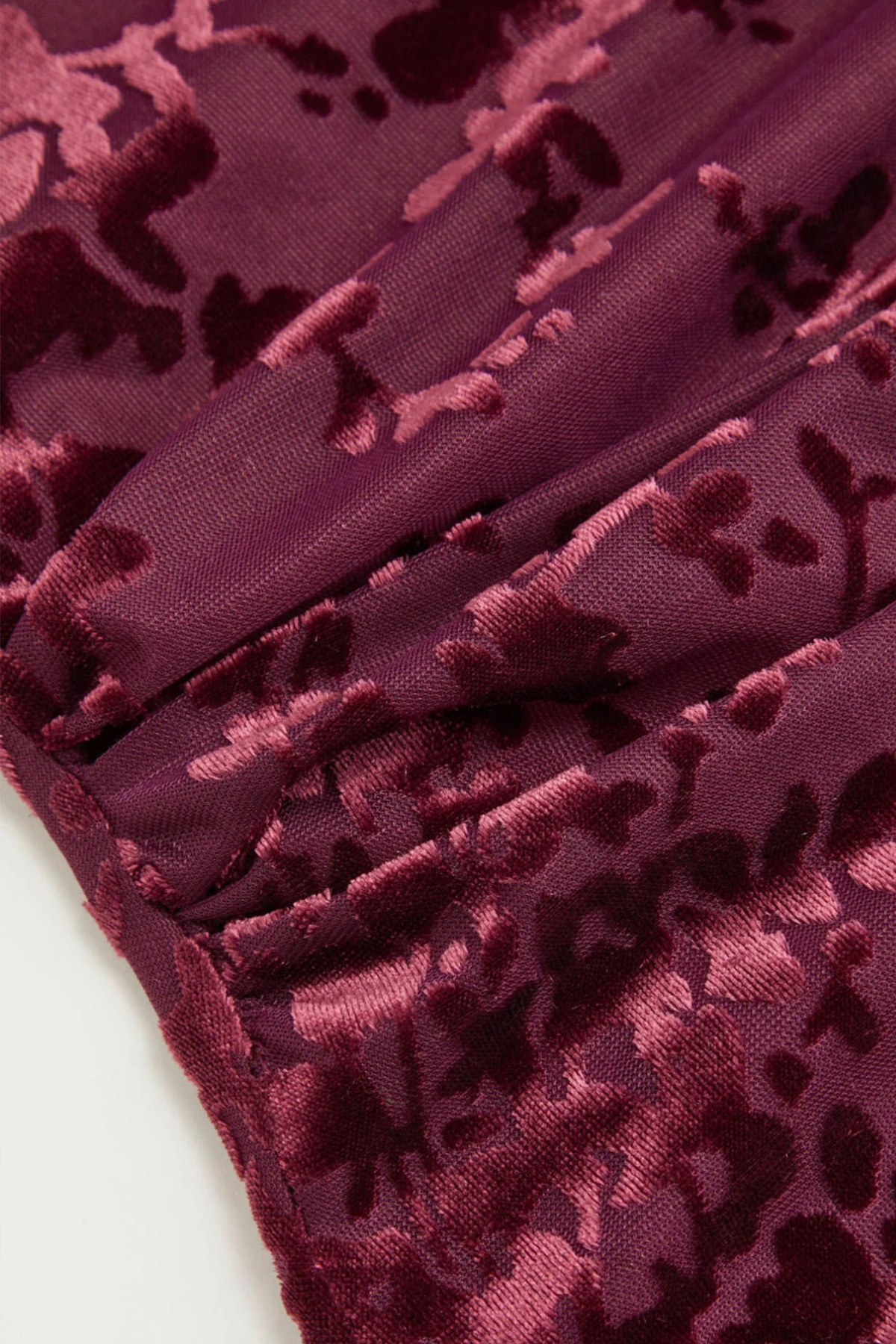 Floral Lace Ruched A-Line Dress