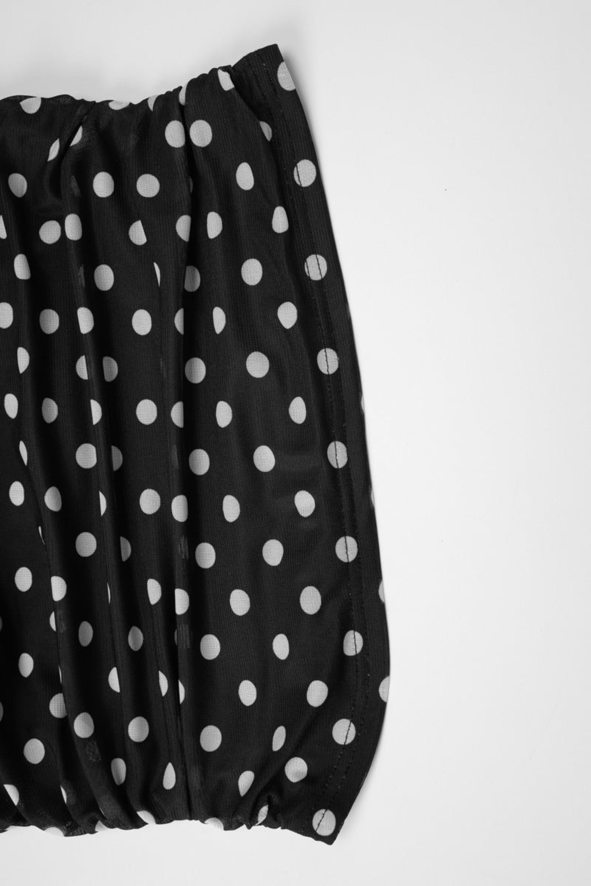 Mesh Polka Dot Capri Pants Set