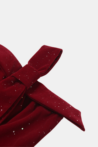 Bow Detail Sequin Mini Dress