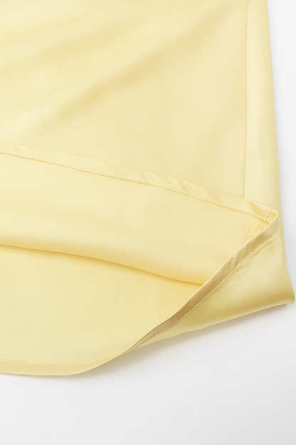 French Satin Cutout Dress