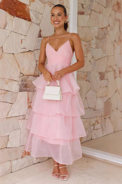 Ruffle Spaghetti Strap Dress