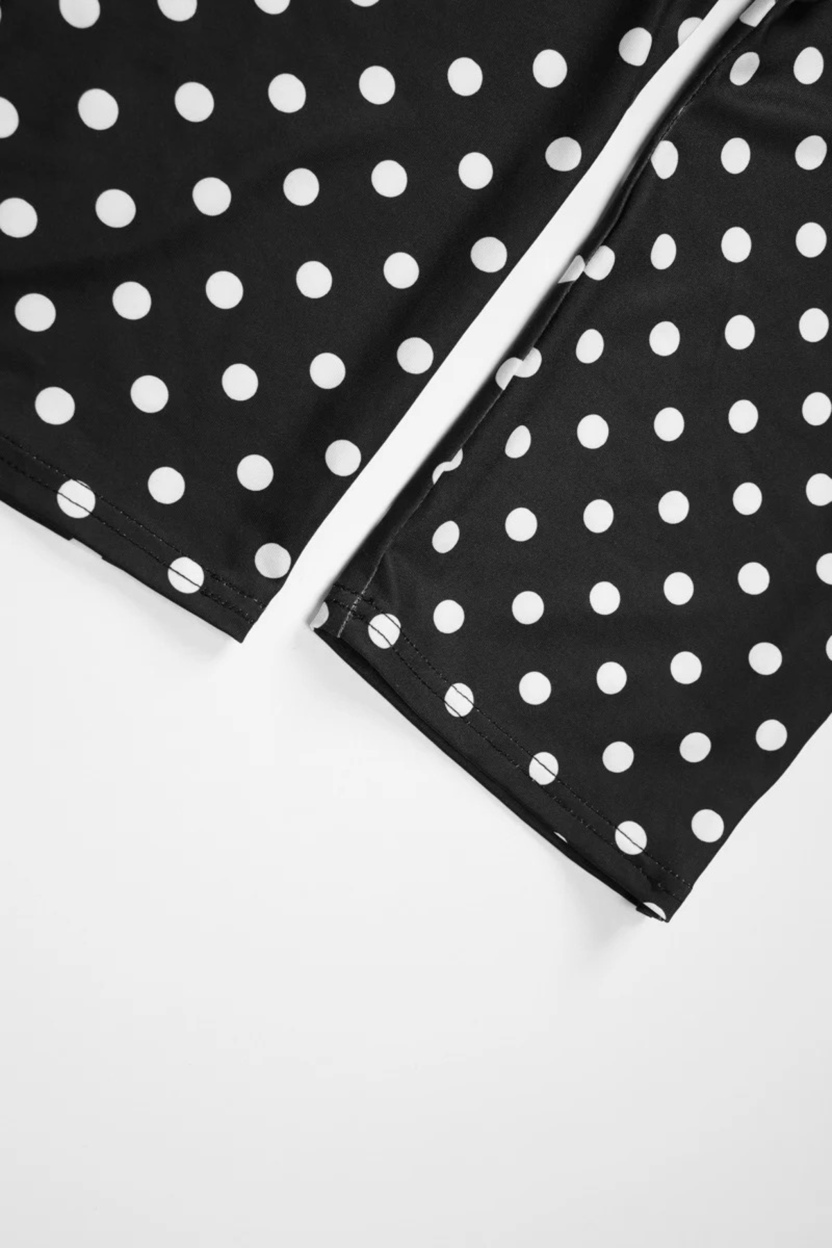 Mesh Polka Dot Capri Pants Set