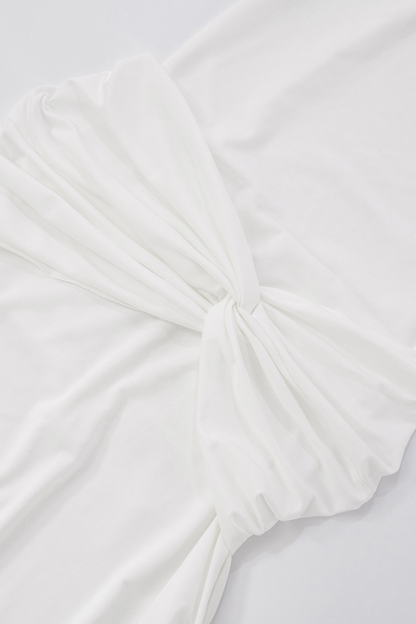 Pleated A-Line Halter Maxi Dress