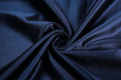 French Satin Strap Evening Dress