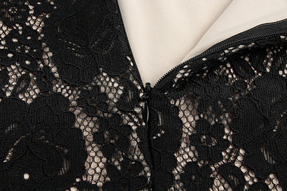 Lace Slit Midi Dress