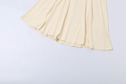 Spring Summer Women Lightly Mature Cami Dress Pure Sexy Lace Pleated Dress