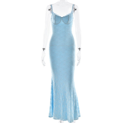 Summer Arrival Sexy Sheath Dress Sexy Backless Lace Strap Dress for Women
