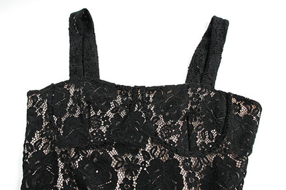 Lace Slit Midi Dress