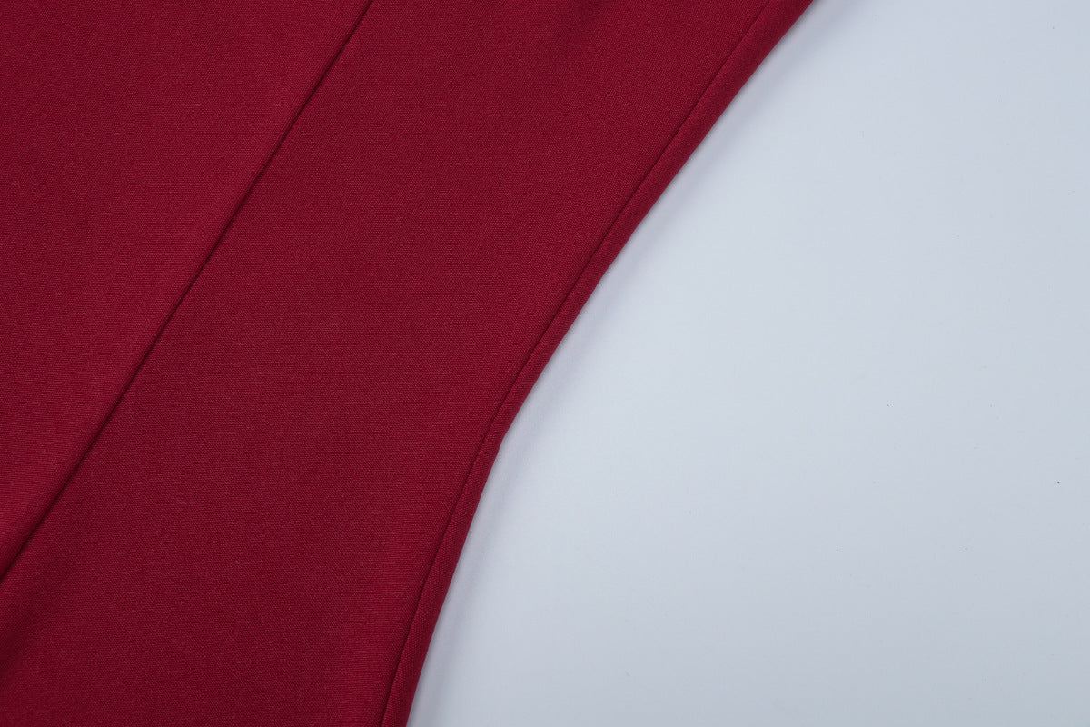 Scarf Detail Long Slit Dress