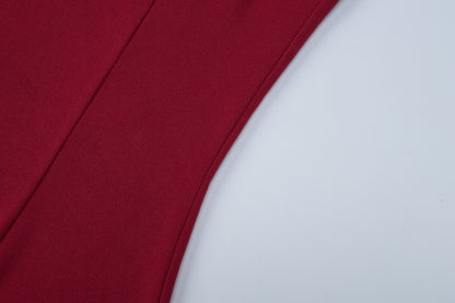 Scarf Detail Long Slit Dress