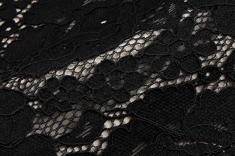 Lace Slit Midi Dress