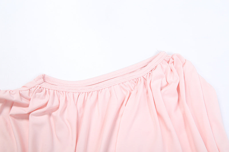 Shawl Ruched Long Dress