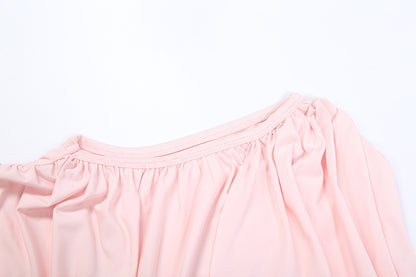 Shawl Ruched Long Dress