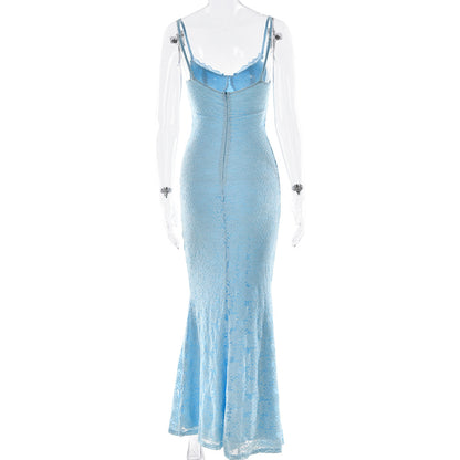 Summer Arrival Sexy Sheath Dress Sexy Backless Lace Strap Dress for Women