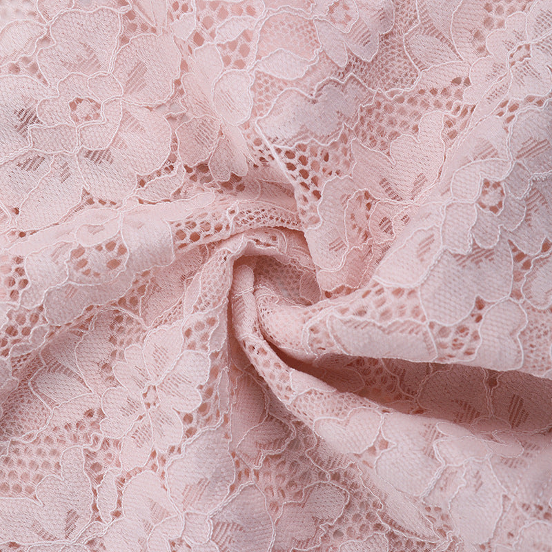 Boned Lace Long Sleeve Crop Top