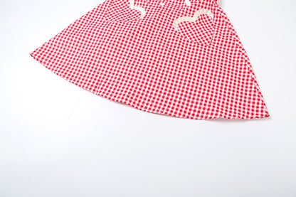 Summer Women Clothing Sexy Halter Contrast Color Slim Fit Slimming Lace up Plaid Dress