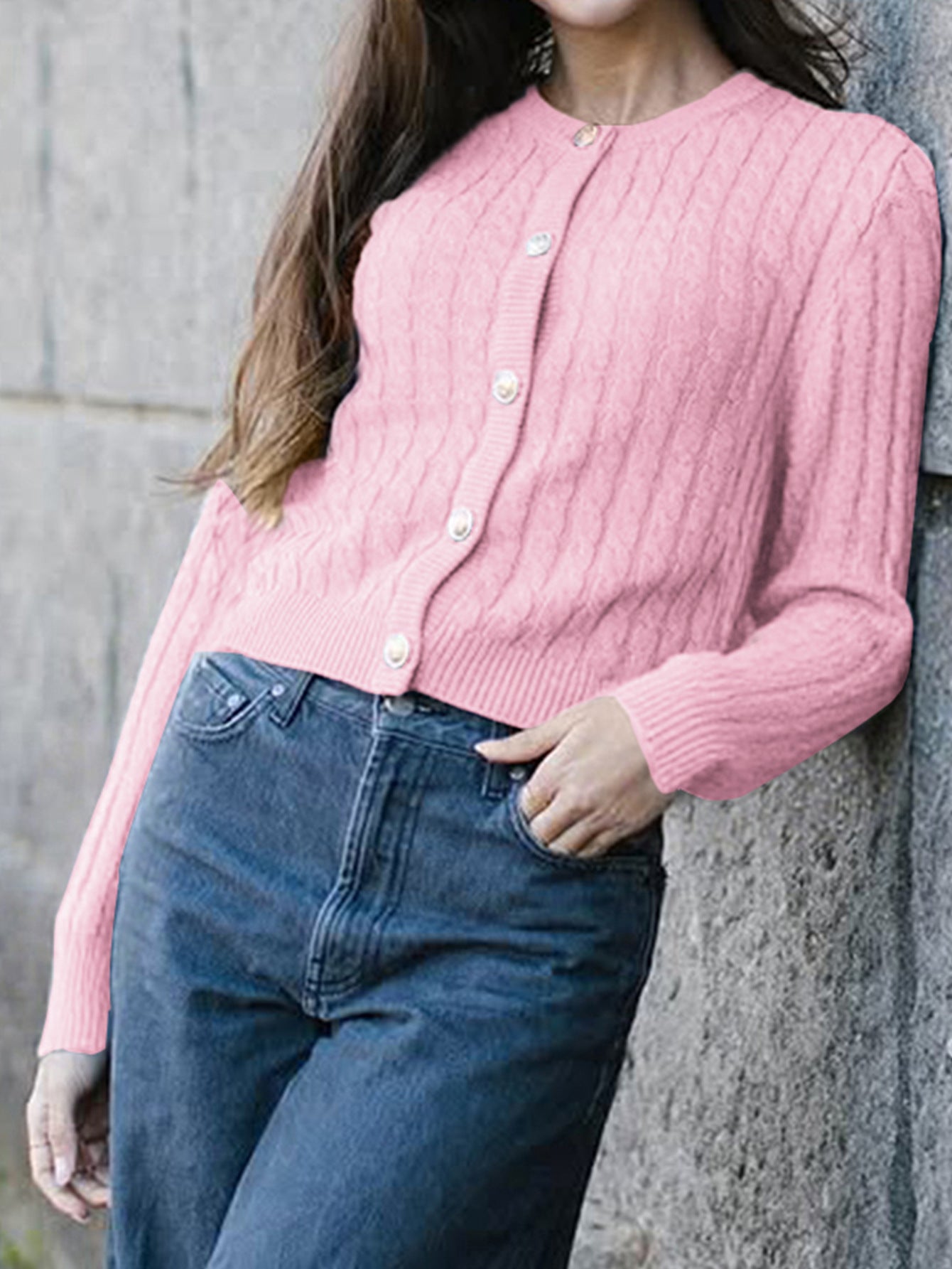 Warm Cable Knit Cardigan