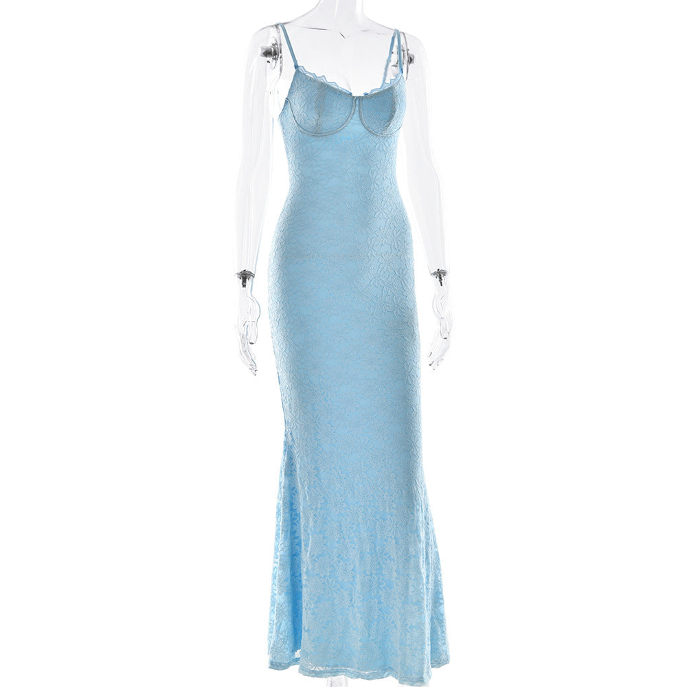 Summer Arrival Sexy Sheath Dress Sexy Backless Lace Strap Dress for Women