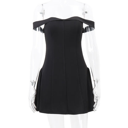 Women Clothing Winter Sexy Sexy Off Shoulder Slim High Class Elegant Evening Dress Dress