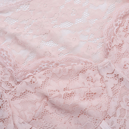 Boned Lace Long Sleeve Crop Top