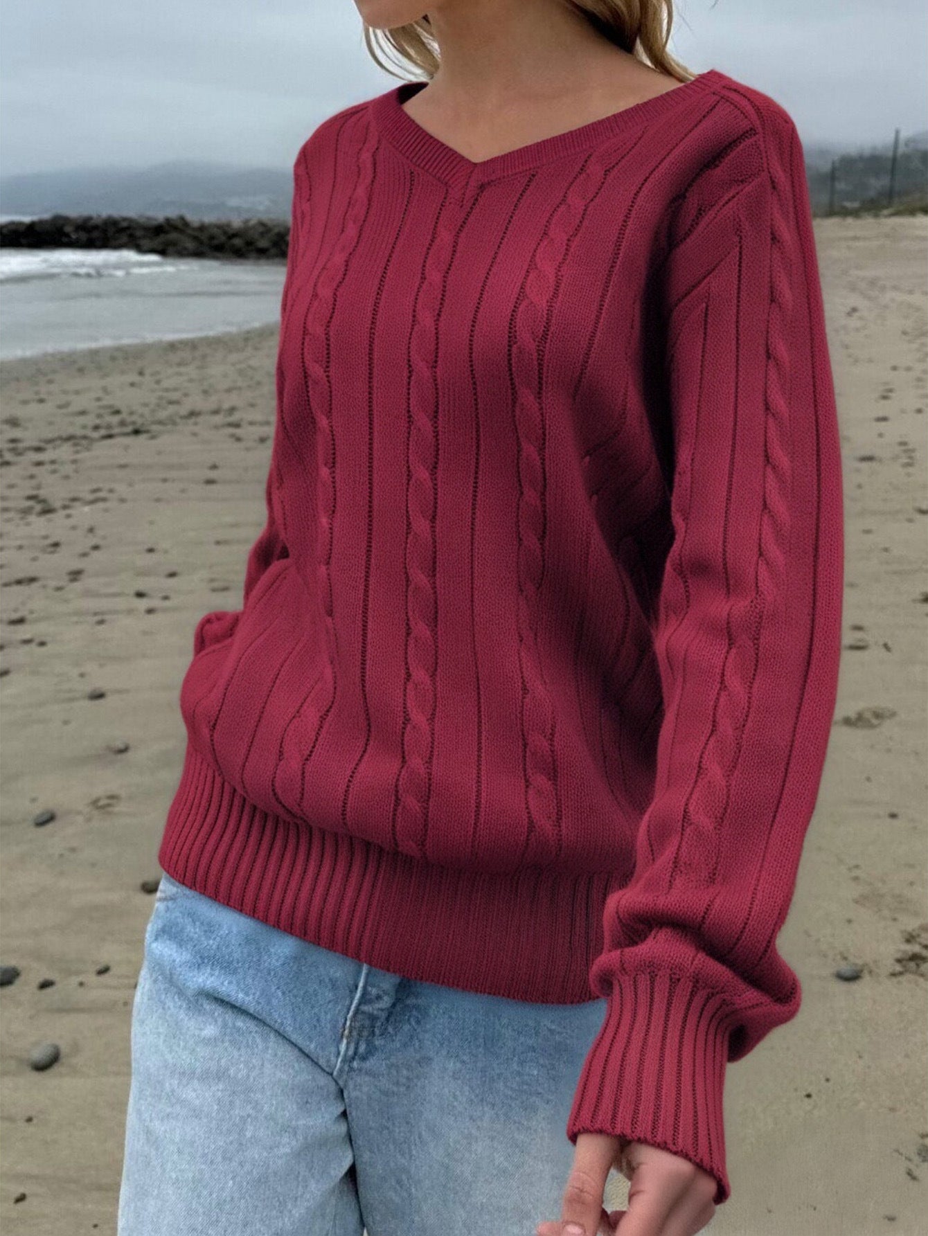 Casual Solid Color Base Sweater Woolen Women Clothing Autumn Winter