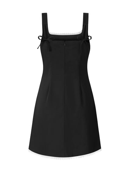 Lace Trim Bow Dress