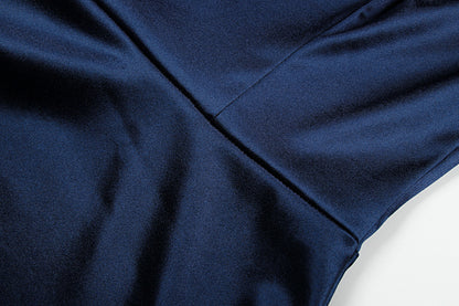 French Satin Strap Evening Dress