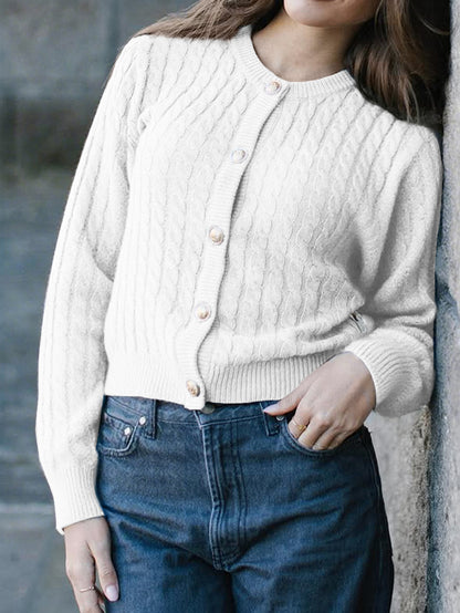 Warm Cable Knit Cardigan