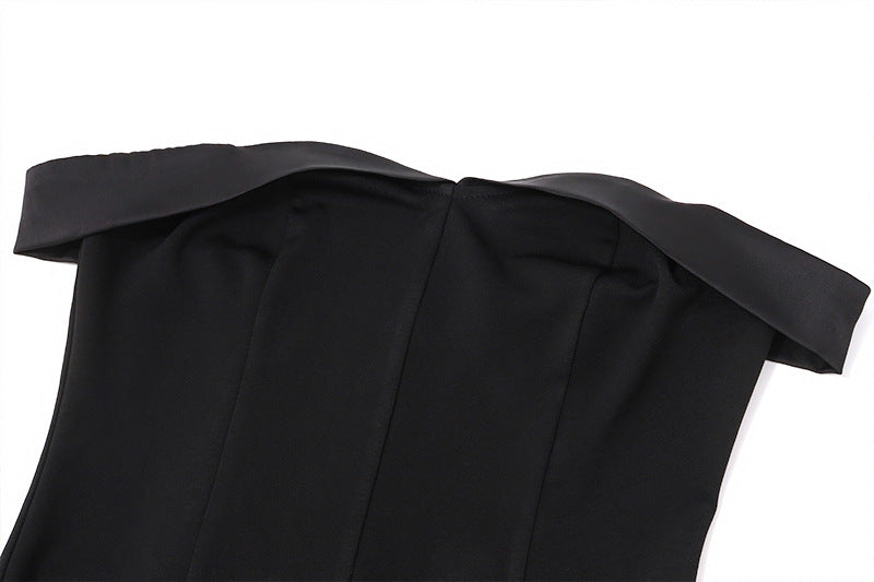 Women Clothing Winter Sexy Sexy Off Shoulder Slim High Class Elegant Evening Dress Dress