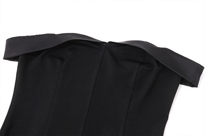 Women Clothing Winter Sexy Sexy Off Shoulder Slim High Class Elegant Evening Dress Dress