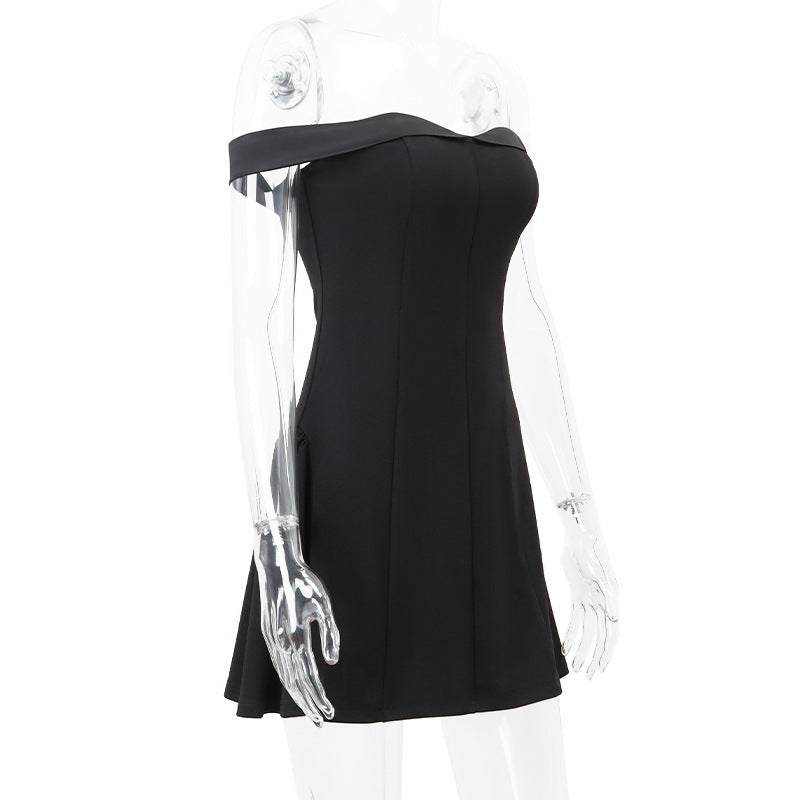 Women Clothing Winter Sexy Sexy Off Shoulder Slim High Class Elegant Evening Dress Dress