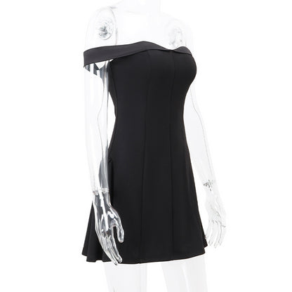 Women Clothing Winter Sexy Sexy Off Shoulder Slim High Class Elegant Evening Dress Dress