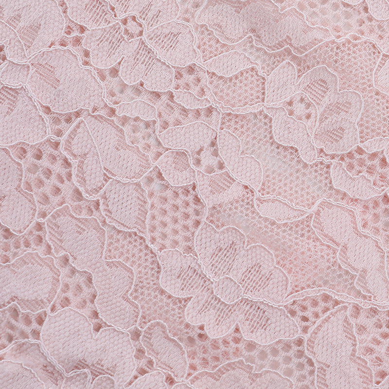 Boned Lace Long Sleeve Crop Top