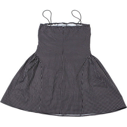 Spring Summer Women Clothing French Dot Sexy Button Slim Pleated Backless Sling Dress Women