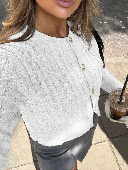 Warm Cable Knit Cardigan